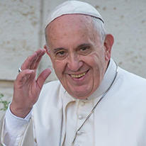 Pope Francis, waving