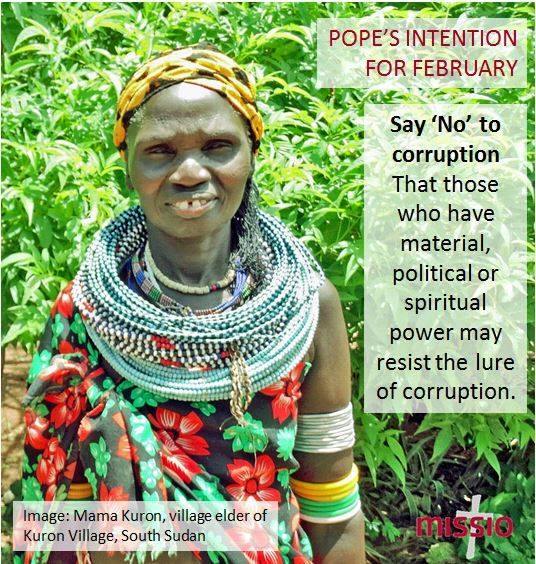 Mama Kuron, elder, South Sudan, Africa, Pope's intention, February, corruption, Kuron, Peace Village