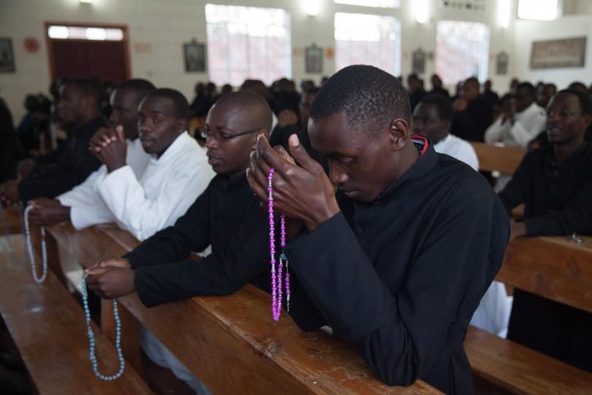 Prayer, seminarians, Christ the King Seminary, Nyeri, Kenya