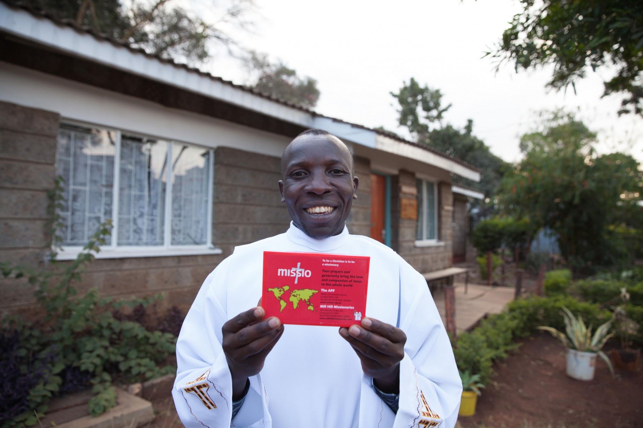 Father John Baptist, Mill Hill Missionary, Shauri Moyo, Nairobi, Kenya, Red Box