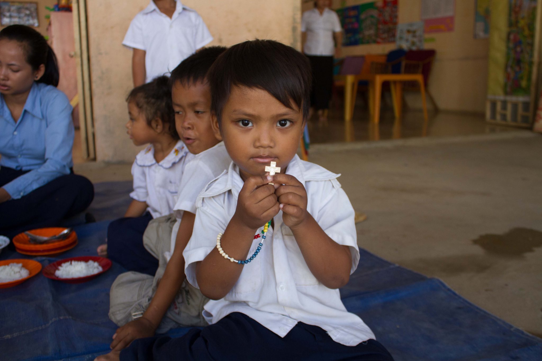 Cambodia, child, mission rosary