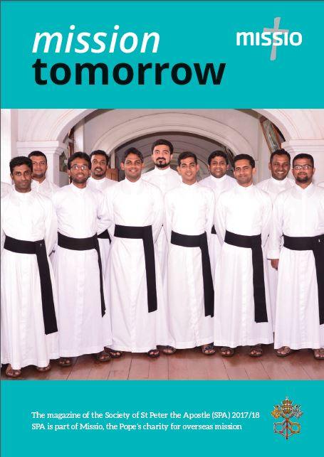 2017 Mission Tomorrow cover, seminarians, Our Lady of Lanka Seminary, Sri Lanka