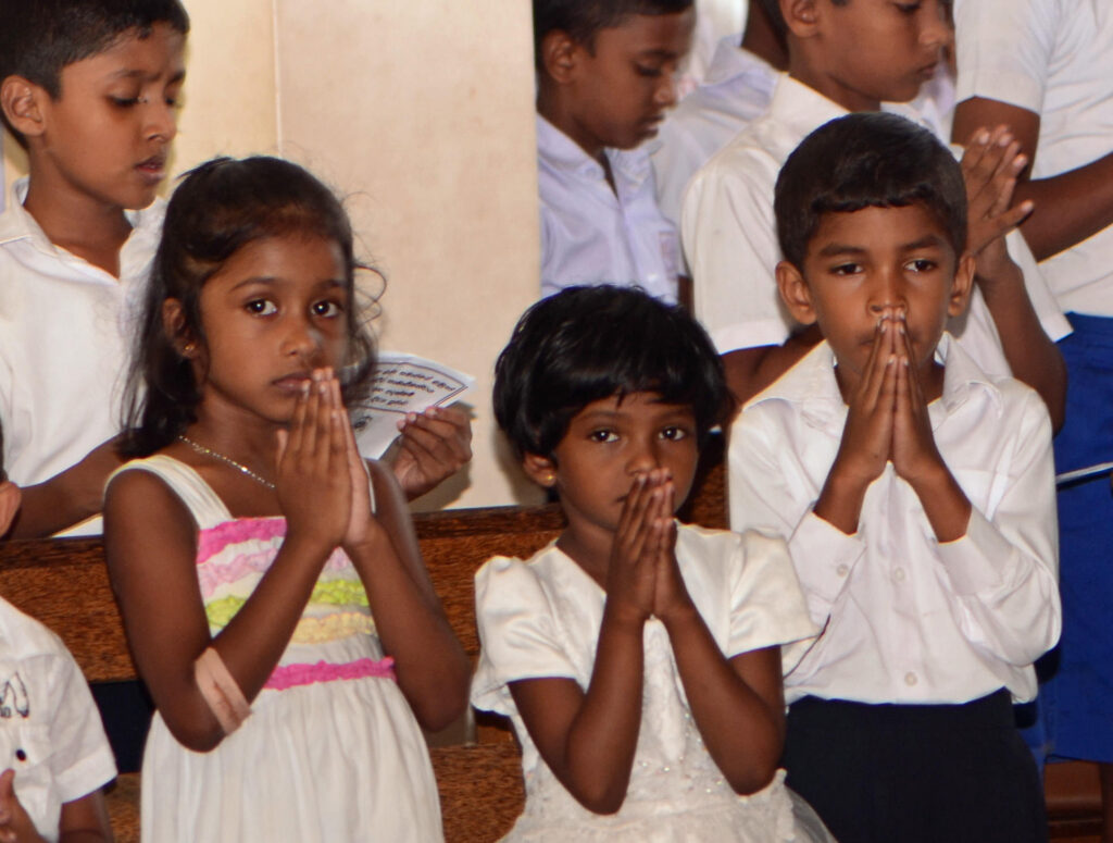 The prayers of Sri Lankan children
