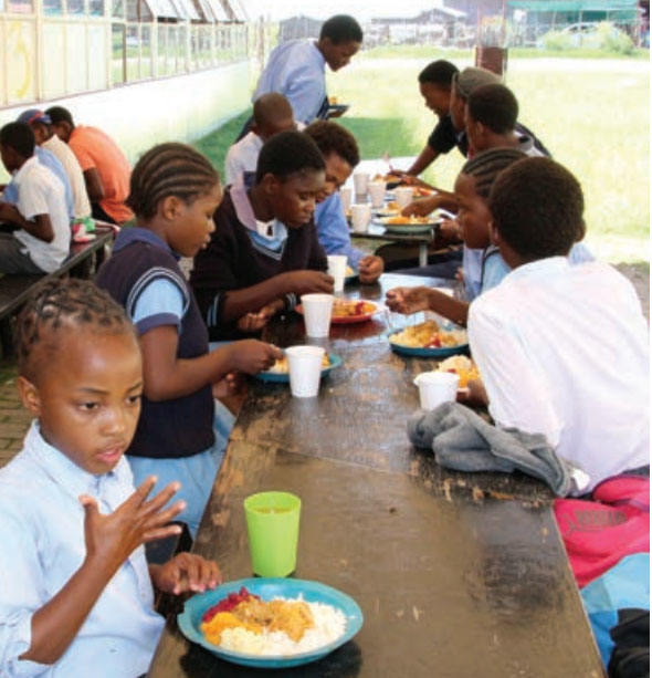 Children receive two meals a day at Tapologo Drop-In