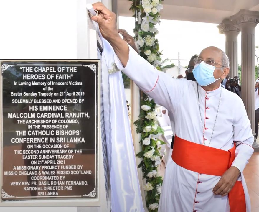 Cardinal Ranjith opens the Memorial Chapel