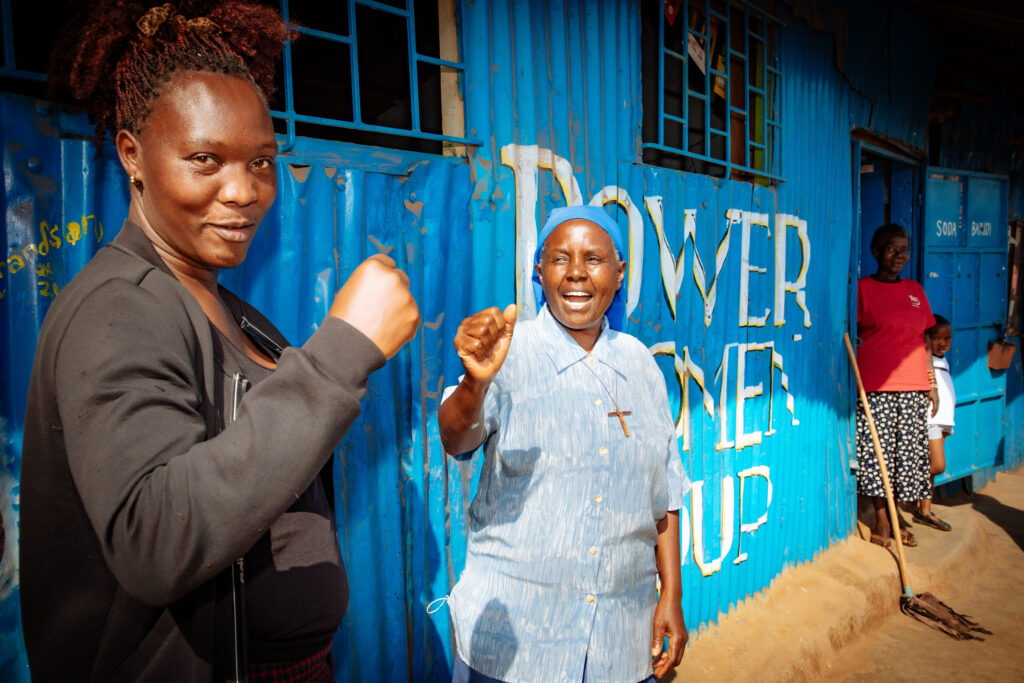 Linet with Sister Mary in Kibera, Kenya