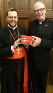 Cardinal Marengo with Fr Anthony Chantry and the Red Box